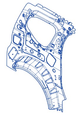 REAR ELEMENT NADWOZIA, PILLAR C JOGGER 766306778R  