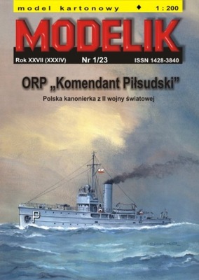 Modelik 1/23 - Kanonierka ORP Komendant Piłsudski