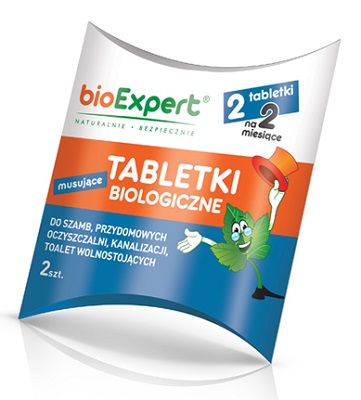 BIOEXPERT tabletki biologiczne 2 szt. do szamb i przydomowych oczyszczalni