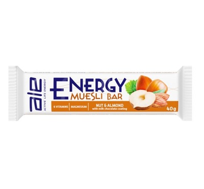 Baton energetyczny ALE Muesli Bar 40g orzech laskowy, migdał energia