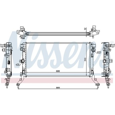 CHLODNICA, SISTEMA DE REFRIGERACIÓN DEL MOTOR NISSENS 603  