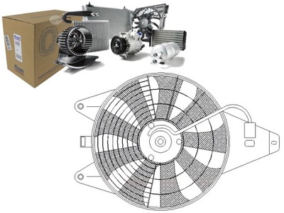 VENTILADOR DEL RADIADOR CON CUERPO KIA MAGENTIS I 2.0 2.5 05.01-09.05  