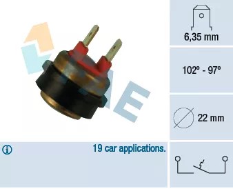 FAE 36290 ПЕРЕКЛЮЧАТЕЛЬ ТЕПЛОВОЙ, ВЕНТИЛЯТОР РАДИАТОР