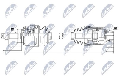 ПІВВІСЬ ПРИВІДНА HONDA CR-V 2.2ICDTI 05-07 /ПРАВЕ, M