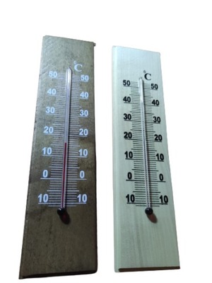 Termometr pokojowy drewniany średni