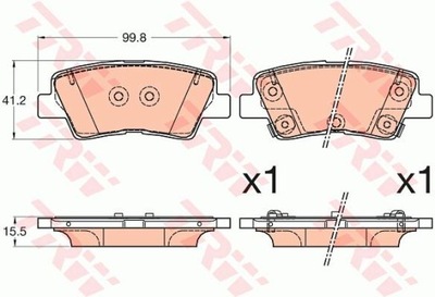 КОЛОДКИ ГАЛЬМІВНІ ЗАД HYUNDAI I20/I40 1,0-2,0 GDI 12-