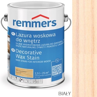 WOHNRAUM LAZURA WOSKOWA REMMERS 0,75 L BIAŁY