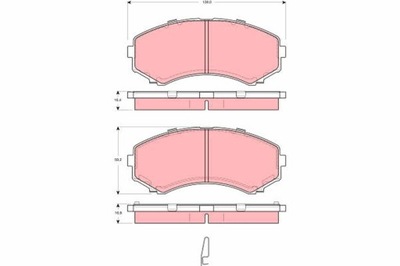 ZAPATAS DE FRENADO MITSUBISHI PARTE DELANTERA PAJERO 00-/LAND CRUISER/GRANDIS GDB3254  