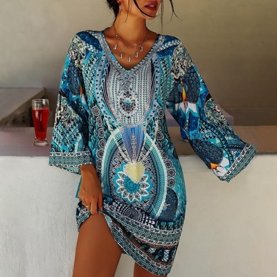 Plus size Beach Cover up 2022 Robe Plage Sarong S