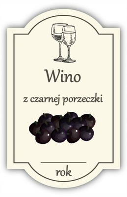 Wino z CZARNEJ PORZECZKI - etykieta 1 szt.