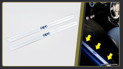 OPEL CORSA D OPC PLANCHAS DECORATIVAS MOLDURAS DE DISEÑO AL UMBRALES PARA UMBRALES TUNEADO SPORT  