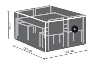 PORZĄDNY POKROWIEC NA MEBLE OGRODOWE 165x135x95cm
