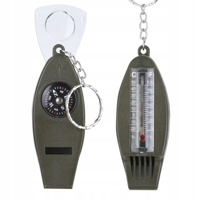 Gwizdek Survivalowy z termometrem kompas i lupą