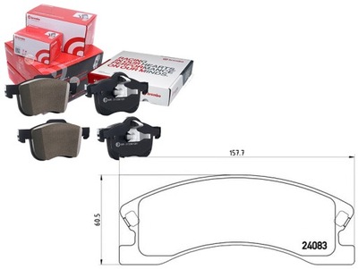 BREMBO КОЛОДКИ ТОРМОЗНОЙ JEEP GRAND CHEROKEE II 99-05