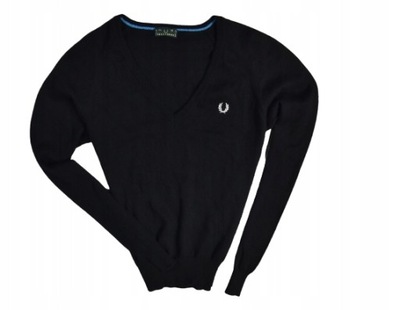 Fred Perry Sweter Damski Serek Wełna / M