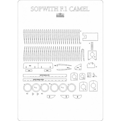 Szkielet do samolotu Sopwith F.1 Camel MPModel 103