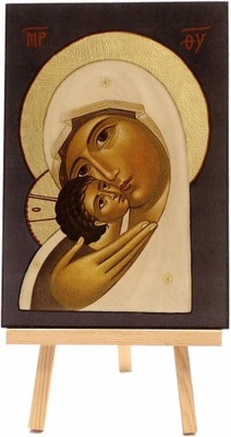 MAJK Ikona religijna MATKA BOSKA z DZIECIĄTKIEM 13 x 18 cm Mała