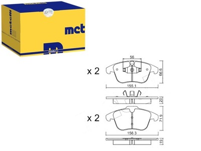 КОЛОДКИ ТОРМОЗНЫЕ ПЕРЕД FORD S-MAX 06- METELLI