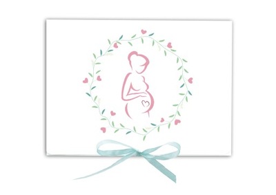 Etui,folder ze wstążeczką 15x23 - sesja ciążowa