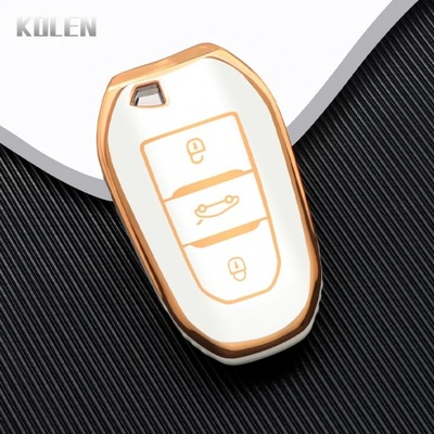 GOLDEN WHITETPU CAR CALL CASE PRACE PRACOWE PARA PEUGEOT 308 408 508 2008 300  