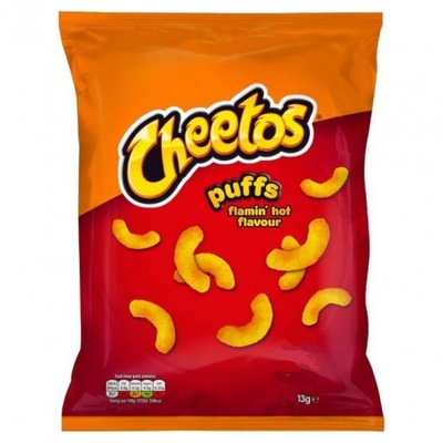 CHEETOS Puffs Flamin Hot Chrupki UK