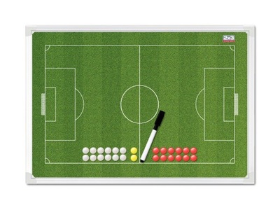 Tablica taktyczna trenerska piłka nożna 30x45 cm z pisakiem i magnesami