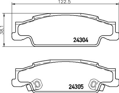 ZAPATAS DE FRENADO CADILLAC STS 05- PARTE TRASERA  