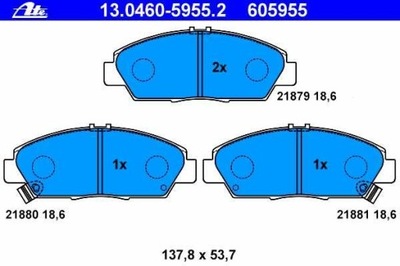 ZAPATAS PARTE DELANTERA HONDA ACCORD 93-, HONDA PRELUDE -00  