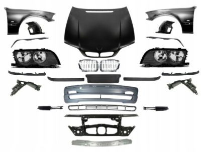 Bmw 3 e46 1998-2001 kompletny перед лампи капот фото №1