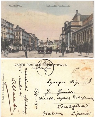 Warszawa Krakowskie Przedmieście 1911r. RZEPKOWICZ