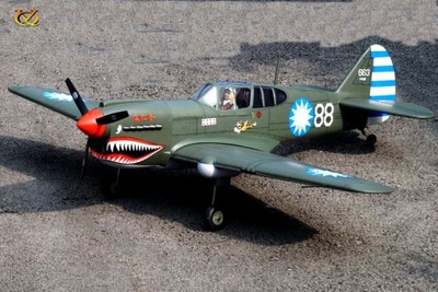 Samolot P-40 Curtiss AVG Kitty Hawk 60 size EP-GP