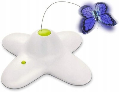 Interactive fluttering butterfly cat toy