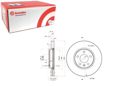 DISCOS DE FRENADO 2SZT. PARTE DELANTERA OPEL ASTRA J INSIGNIA B INSIGNIA B  