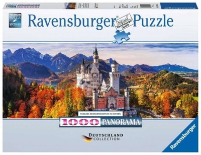 PUZZLE 1000 Ravensburger 151615 ZAMEK NEUSCHWANSTEIN PANORAMA