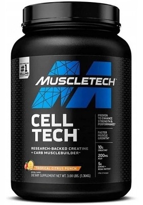 MUSCLETECH CELL-TECH 1360G KREATYNA HCL BCAA ALA