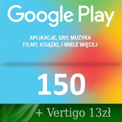 Google Play 150 zł Karta Kod Doładowanie Android
