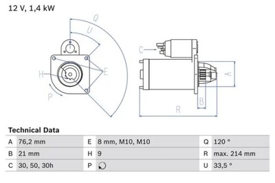 0986017110/BOS СТАРТЕР REG.