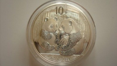 Moneta 10 yuan Chiny 2009 Panda srebro 1 oz