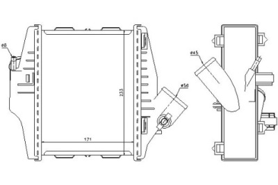 Nissens интеркулер smart fortwo 0.8d 01.07- фото №1