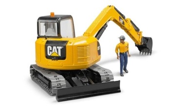 Zabawki KOPARKI dla Dzieci CAT z Figurką Robotnika