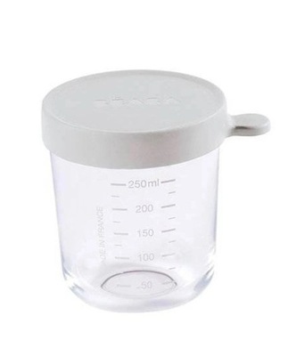 Pojemnik słoiczek szklany z hermetycznym zamknięciem i miarką 250 ml, Beaba