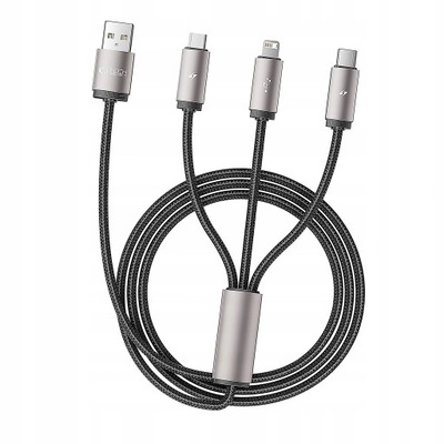 Kabel Tech-Protect UltraBoost 3w1 USB Lightning / USB-C / microUSB 3.5A 1m