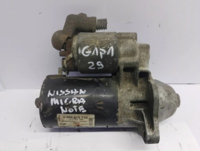 Nissan micra 2005 стартеры полный 0986016730 фото №1