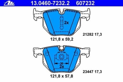 ZAPATAS DE FRENADO PARTE TRASERA BMW X5 E70, X6 E71 E72 2007-  