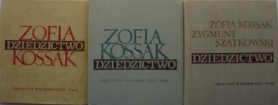 Zofia Kossak DZIEDZICTWO 1-3 komplet