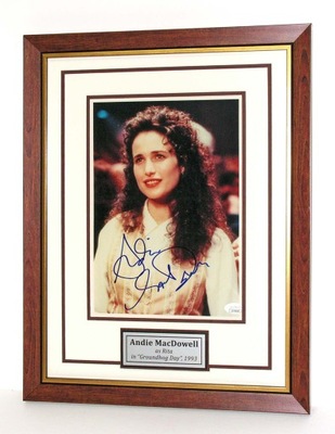 Andie MacDowell Autograf w oprawie Certyfikat