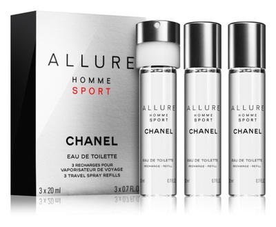 Chanel Allure Homme Sport woda toaletowa wkłady 3 x 20 ml