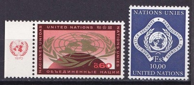 ONZ Genewa** Mi 9-10 Symbole ONZ