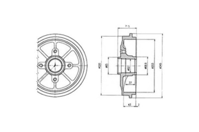 Delphi гальмівні барабани гальмівні citroen c2 1.1 jm_ фото №1
