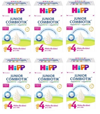 6x Mleko Modyfikowane Hipp Junior Combiotik 4 550g